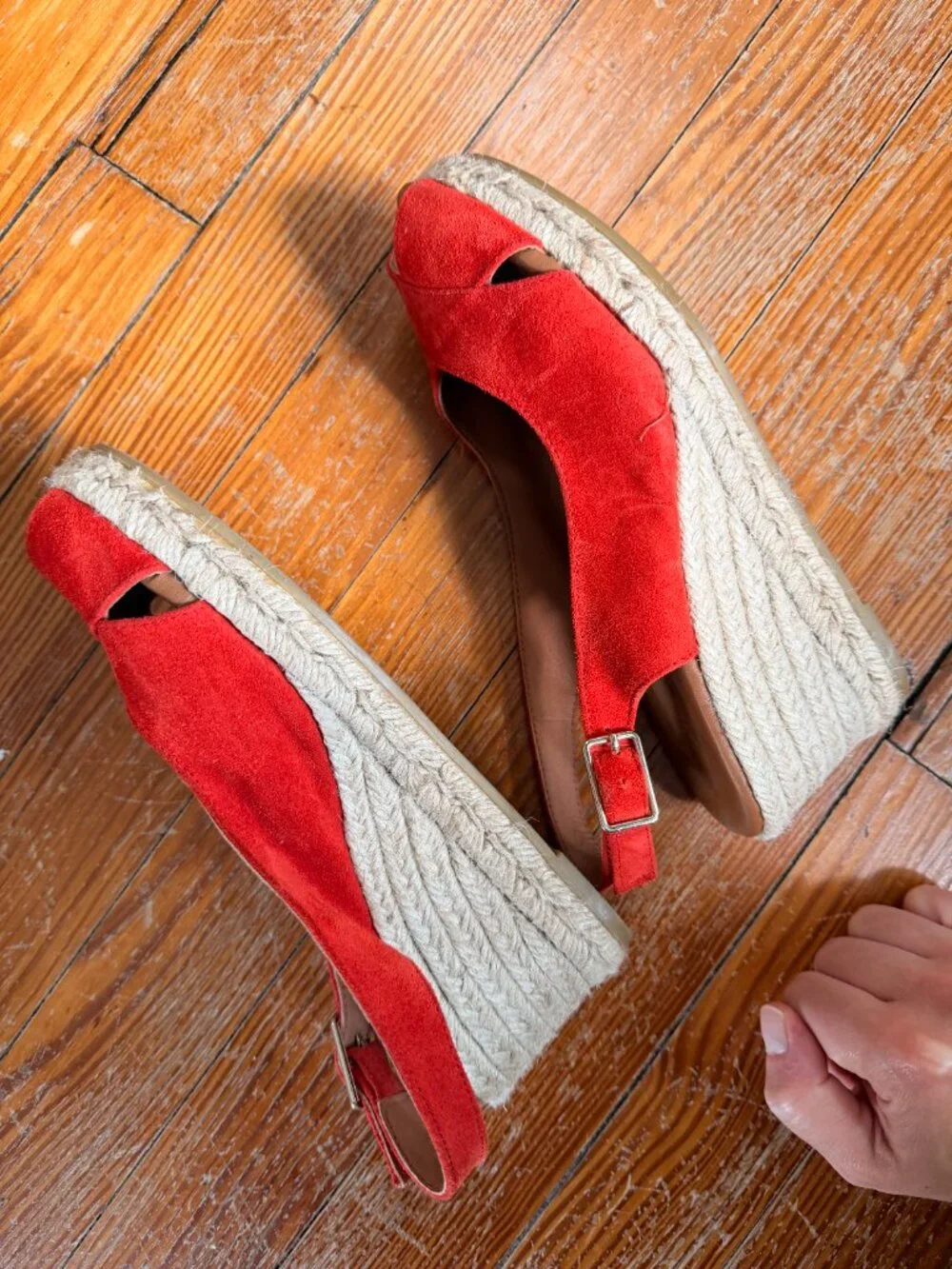 Red Espadrilles. Size 38.